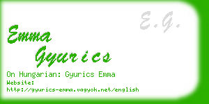 emma gyurics business card